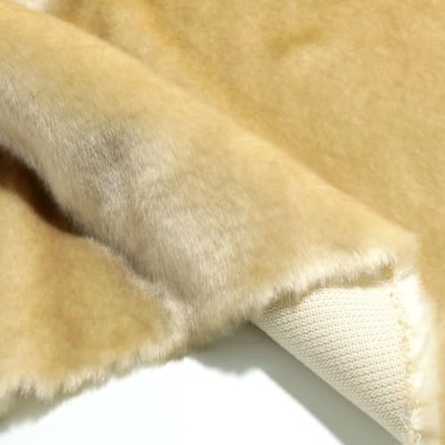 TOLKO 50cm Chinchilla Kunstfell Meterware | kuscheliges Teddy Fellimitat 1,5cm Florhöhe | Plüschstoff für Decke Jacke Kissen Webpelz Fellstoff Kunstfellstoff Kunstpelz Stoffe zum Nähen Basteln