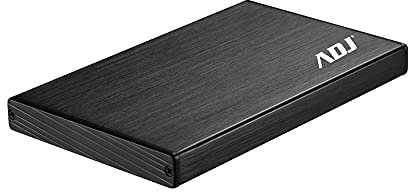 Adj AH612 Case Esterno per Disco Rigido 2.5 USB 3.0, Case Hard Disk Esterno per 7 e 9,5 mm 2.5 SATA I II III, HDD, SSD Fino a 2TB Compatibile con Samsung, WD, Toshiba, Seagate, Hitachi, Nero