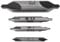 Aramox 4Pcs Center Drill Bits, 1 2 2.5 5mm 60 Degree HSS Center Drill Bits Lathe Countersink Centering Drills Set for Metal Processing
