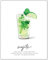 Mojito Cocktail-Wandkunst, ungerahmt, Barwagen-Dekoration, Vintage-Alkohol-Poster, Mix and Match für Bar, Küche, Esszimmer, Illustrierter Mojito-Kunstdruck, Mod Day-Kunstdruck, Mod Day Art