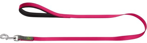 HUNTER Convenience Hundeführleine | Kunststoff mit Neopren-gepolsterte Handschlaufe, griffig & pflegeleicht, Farbe: Himbeere, Größe: 20/120