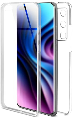 ONEFLOW Touch Case für Huawei P40 Pro / P40 Pro Plus Hülle 360 Grad Komplett Schutz beidseitig, Handyhülle mit Displayschutz, TPU Schutzhülle durchsichtig vorne und hinten stoßfest, Klar