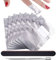 PKOUVOO 100 Stück Nail Polish Remover Wraps Pads, Aluminiumfolie Nagellack Remover Pads, 1 Stück Nagelhaut Schieber und 1 Nagelfeile Streifen, Hilfsmittel zum einfachen entfernen von Nagellack
