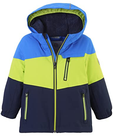 Killtec Unisex Fisw 3 Mns Jckt Skijacke Funktionsjacke mit Kapuze und Schneefang, neon blue, 122-128 EU