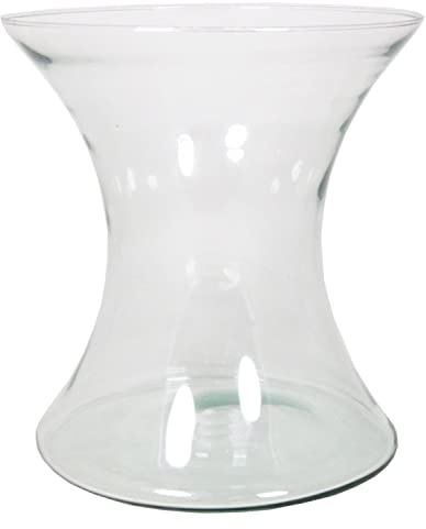 INNA-Glas Blumen Vase Liz Ocean aus Glas, klar, 25 cm, Ø 23 cm - Deko Vase