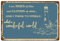 CREATCABIN Faro Playa Mundo Maravilloso Cartel de Chapa de Metal Color Azul Vintage Decoración de Pared Casa Placa Póster para el Hogar Granja Jardín Cocina Café Oficina Decoración 12 x 8 Pulgada