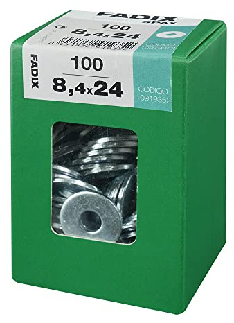 Schachtel L 100 Stück, flach, breit, verzinkt, 8,4 x 24 mm, Fadix
