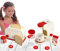 Coo11 Kids Wooden Kitchen Set - White, Includes Toaster, Mixer, Jam & Toast, Play Food Sets, Accessories for Children Age 3+