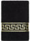 Belle Arti Premium Mäander Handtücher Duschtücher Gästetücher Flauschige Frottee Baumwolle (2er Set - 50 x 100 cm, schwarz)