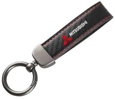 Leder Auto Schlüsselanhänger Hufeisenschnalle Schmuck Schlüsselanhänger für Mitsubishi Lancer Ex 10 Lancer X Autozubehör,B Red