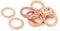 10pcs M10 Copper Washers Flat Ring Sump Plug Oil Seal Gasket Sealing Fitting Washers (M10*14 * 1.5)