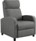 Yaheetech Poltrona Relax Reclinabile Regolabile Divano Monoposto con Poggiapiedi da Soggiorno Camera da Letto 61,5 cm × 87 cm × 99 cm Grigio/Lino