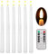 NAKIHOUSE LED Taper Candles with Remote Timer, Realistic 3D Wick Flickering Dinner Candles, Battery Operated Candle Lights, 11 Inch Long Candles for Christmas Birthday Party Wedding Decoration