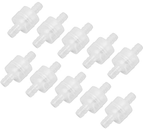 Rückschlagventil, Schlauch-Rückschlagventil, 10 Stück Kunststoff-Rückschlagventil, durchsichtig, Aquarium-Rückflussschlauch-Rückschlagventil mit Rückschlagventilen (8 mm durchscheinend)
