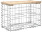 Tidyard Gartenbank aus Gabionen Gabionenkorb Steingabione Terrassenbank Gabionenlounge Bank Sitzbank Parkban Gabionenbank Gartenmöbel Drahtkorb Garten BalkonBank 63 x 31,5 x 42 cm (B x T x H)