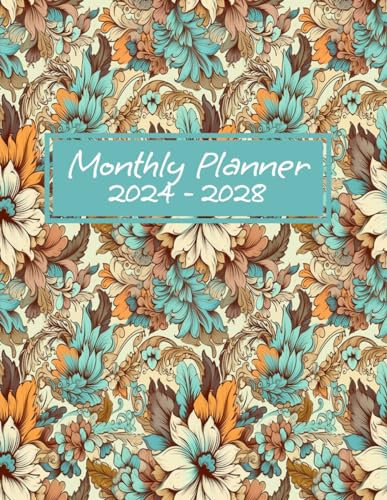 2024-2028 Monthly Planner: 5 Year Calendar Organizer with Canada Holidays & Positive Quotes