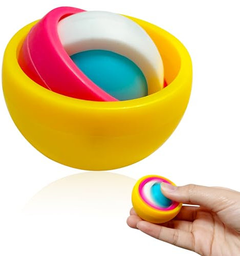 Yeefunjoy Juguete Giratorio Inquieto, 3D Antiestres Bolas, Juguete Sensorial, Alivio de la Ansiedad con los Dedos Fidget de Mano, ADHD Autismo Juguete para niños Adultos Regalo de Fiesta - Colorido