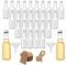 30 Pièces Mini Bouteille Vide pour Alcool, Bouteilles Miniatures Réutilisables 60 ml, Bouteilles en Plastique Réutilisables, avec Couvercle et Entonnoir, étiquette en Papier Kraft
