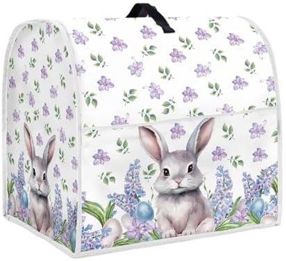 HOWILATH Rabbit Floral Kitchen Appliance Cover Compatible with 6-8 Quarts Stand Mixer, Easter Decor Suitable for Small Domestic Appliances-Large L