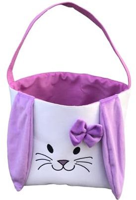 Harilla Osterhasen-Korb, Ostereier-Taschen, schöne Handtasche, multifunktionale Osterhasen-Tasche, Einkaufstasche für Kinderurlaub, lila