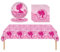 Hotpink Girls Party Tableware Set,37pcs Pink Princess Theme Napkins Paper Plates and Tablecloth Set for Grils Birthday Baby Shower Wedding Barbie Theme Party Princess Party Decorations Supplies