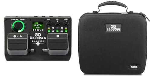 SHEERAN LOOPER + Dual Track Pedal für Gitarre, Bass, Keyboard, Vocals und mehr, mit 128 Loops Speicher, 4 Looping Modi, LED-Display und Audiointerface und Hardcase