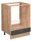Vicco Meuble pour Four Fame-Line, Anthracite-Or/Chêne de Force doré, 60 cm, PT Chêne