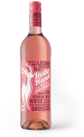 Acht Grad Plus Heißer Hirsch Glühwein, rosé, 750ml, 10,0% Vol. (1x750ml)