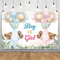 Gender Reveal Hintergrund Banner Boy or Girl Banner Hintergründe Dekoration Rosa und Blau Überraschung Banner Geschlecht Enthüllen mit Ballon Bär Babyparty Fotografie Hintergrund 150×100cm (E)