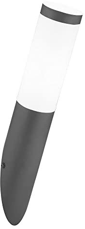 Außen Wand Leuchte Fassaden EDELSTAHL Fackel Garten Lampe anthrazit im Set inkl. LED Leuchtmittel