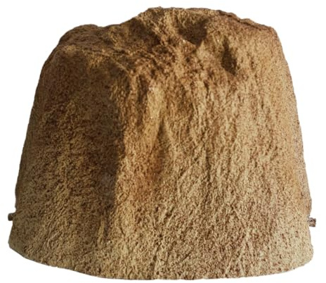 Faux Rock Cover for Landscaping, Fiberglass Fake Stone Decorative Well Pump Cover, 13.6x12.4x18.6, Outdoor Rock Covers for Gas Meter, Septic Tank, Brown