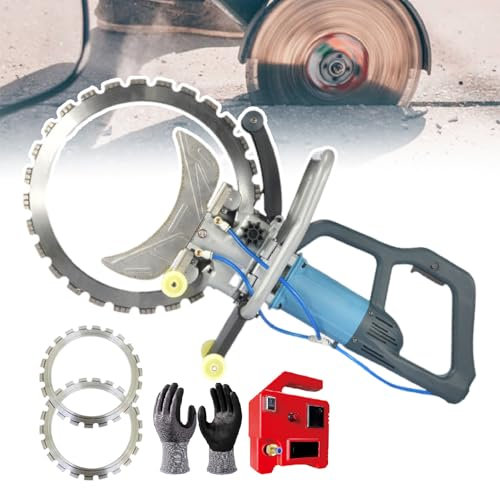 Sierra Cortadora De Hormigón Industrial De 8800 W | Bomba De Agua De 7 Vías Y Disipación De Calor De 360° | 3000 Rpm | Ladrillo/Hormigón Armado | Con Guantes Y Hojas De Diamante,Bladediameter20.47in