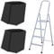 IMIKEYA 2pcs Anti Slip Step Ladder Feet Protector Covers Ladder Rubber End Caps Black Stepladder Foot Pads Replacement (Inner 4 * 2cm)