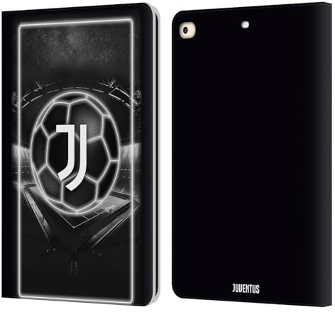 Head Case Designs Licenza Ufficiale Juventus Football Club Logo Neon Custodia Portafoglio in Pelle Compatibile con Apple iPad 9.7 2017 / iPad 9.7 2018
