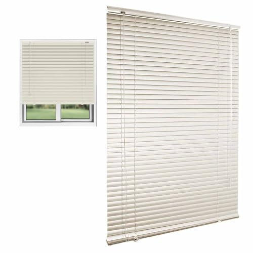 Finestre Tende Veneziana Veneziane In Alluminio Tende Orizzontali Oscuranti Da Interno Larghezza 25 30 35 40 45 50 60 70 80 90 100 120 130 140 150 160cm Impermeabile/Anti-UV(Cream white)