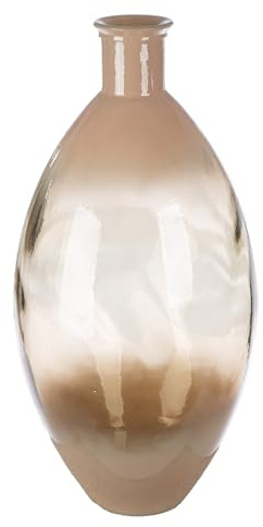 GILDE Vase Novelle - Glas - bauchig - Höhe 59cm x Ø 29cm - braun - Tischvase