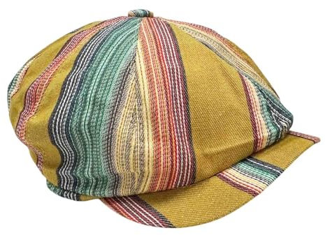 Jeamis Schirmmütze Baskenmütze Ballonmütze Bakerboy Mütze Kappe gebogener Schirm Newsboy Barett Hut (DE/NL/SE/PL, Alphanumerisch, Einheitsgröße, Gelb)