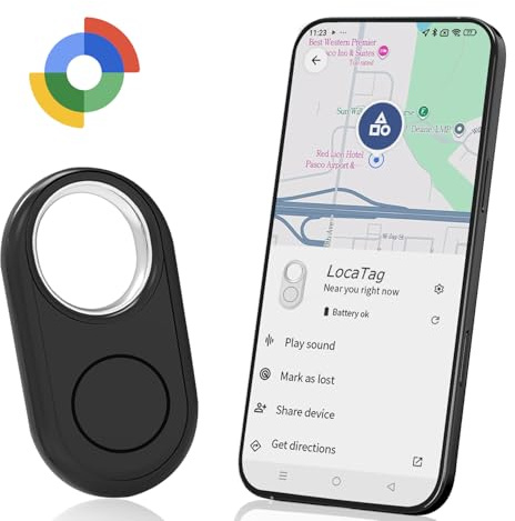 Smart Bluetooth Tracker für Android (nur Android), Offiziell von Google zertifizierter Gegenstandsorter für Google Find Hub, austauschbarer Batterie, Finder für Schlüssel, Koffer, Haustiere-1er Pack