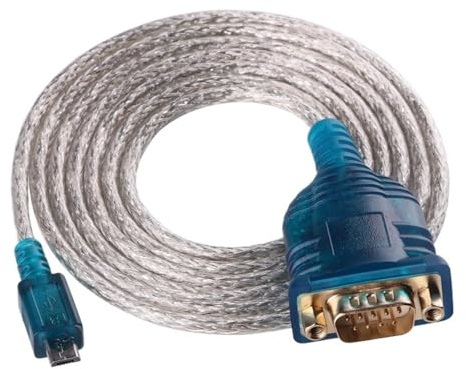 WUKUBO Adaptateur convertisseur de données FT231XS Micro USB vers DB9 mâle RS232 avec port d'interface