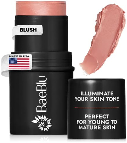 BaeBlu Bio-Wangenfarbe, 100% natürlich, vegan, glutenfrei, Creme-Rousch-Stick, hergestellt in den USA