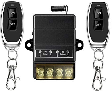 YETOR Interruptor de Control Remoto, Relé DC 12V / 24V / 48V / 72V / 40A para Alarmas Antirrobo, Puerta Lind de Rodillo de Sistemas de Seguridad,Barreras de Puertas, etc.(black)
