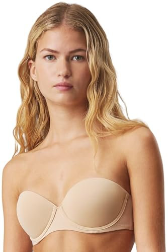 Calvin Klein Women Strapless Bra Push-up, Beige (Bare), 32B