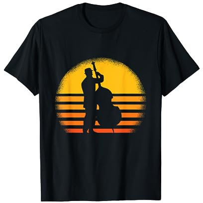 Kontrabass Spieler Bassist Retro T-Shirt