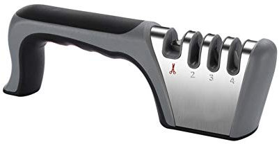 Messerschärfer Küchen Und Scherenschärfer - 4-stage Messer Schärfwerkzeug Hilft Bei Der Reparatur,Wiederherstellen Und Polnische Klingen Schwarz 8.66x1.57x2.75in