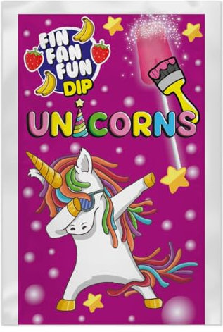 Caramelos Cerdán - Pies Unicornio | Estuche con 40 Unidades | Piruletas Pintalenguas en Sobre con Pica Pica Sabor Fresa-Plátano | Sin Gluten ni Alérgenos | Ideal para Fiestas, Navidad y Cumpleaños