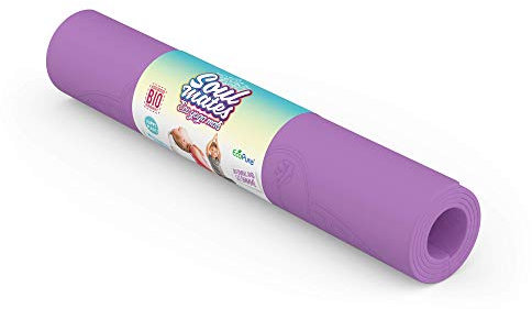 Soul Mates Leichte Kinder-Yoga- und Pilatesmatten für Kinder, rutschfest, umweltfreundliches TPE-Material, faltbar, ideal für Kinder (Dicke 6 cm und Gewicht 300 g), Violett