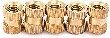 120PCS M4 Blind Hole Knurled Nut, Compatible Brass Precision Threads Knurled Thumb Nuts Copper Made Nut Nuts