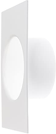 Steinberg14 White Ø 125mm / 5inch Round Plastic Adapter for Ventilation, Connector Flange, Wall Plate with Spigots