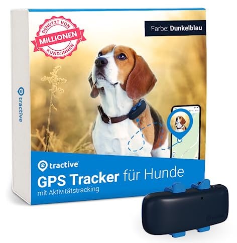 Tractive GPS Tracker für Hunde | Empfohlen von Martin Rütter | Weltweite Live-Ortung | Weglaufalarm | Gesundheitswarnungen & Aktivitätstracking | Mehrfacher Testsieger