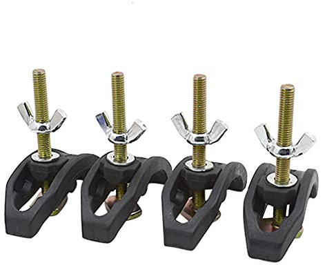 Lot de 4 colliers de serrage pour plaque de presse Arcuate Press – Pinces de maintien en T pour machine de gravure et de montage pour le travail du bois et du métal (noir)